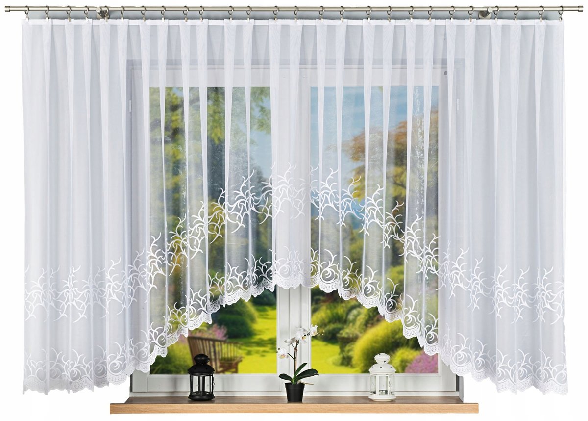 Firana żakardowa BAKARO 520x160cm (gotowa) z łukiem