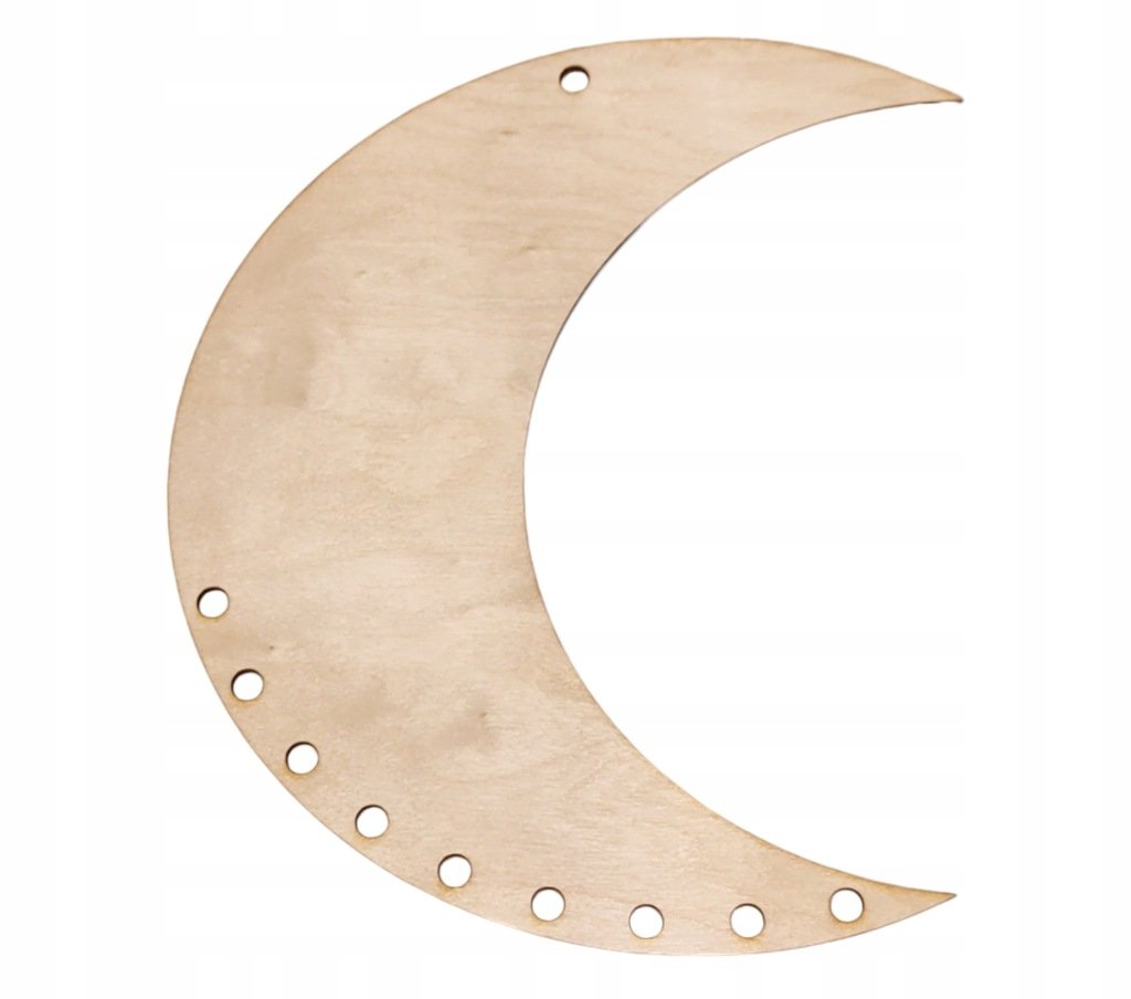 Księżyc drewniany pełny 21 x 25 cm Zawieszka ozdobna Scrabki gr. 3 mm