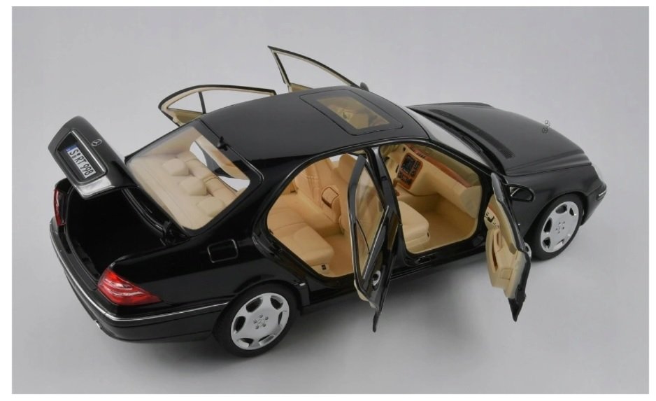 Norev Mercedes Benz S600 V12 W220 1998 Black 1:18 183811