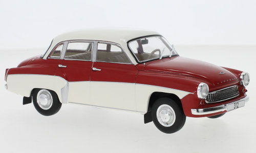 Whitebox  Wartburg 312 1958 Red White 1:24 Wb124059