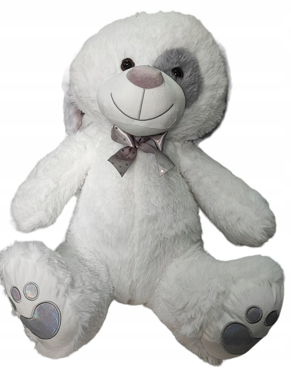 Pluszak piesek pluszowy biało-szary maskotka 61 cm ELEFUN