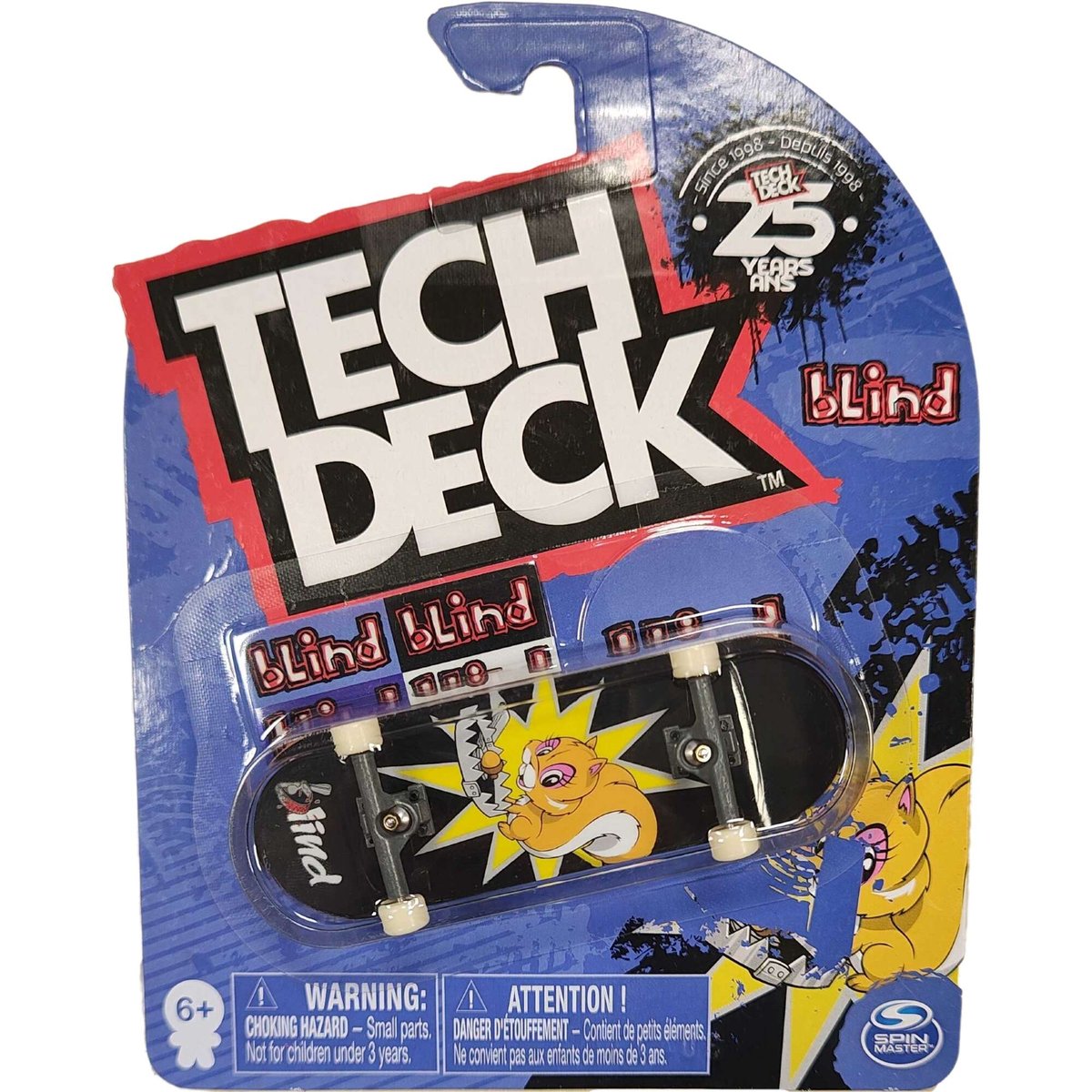 Tech Deck deskorolka fingerboard Blind Wiewiórka + naklejki