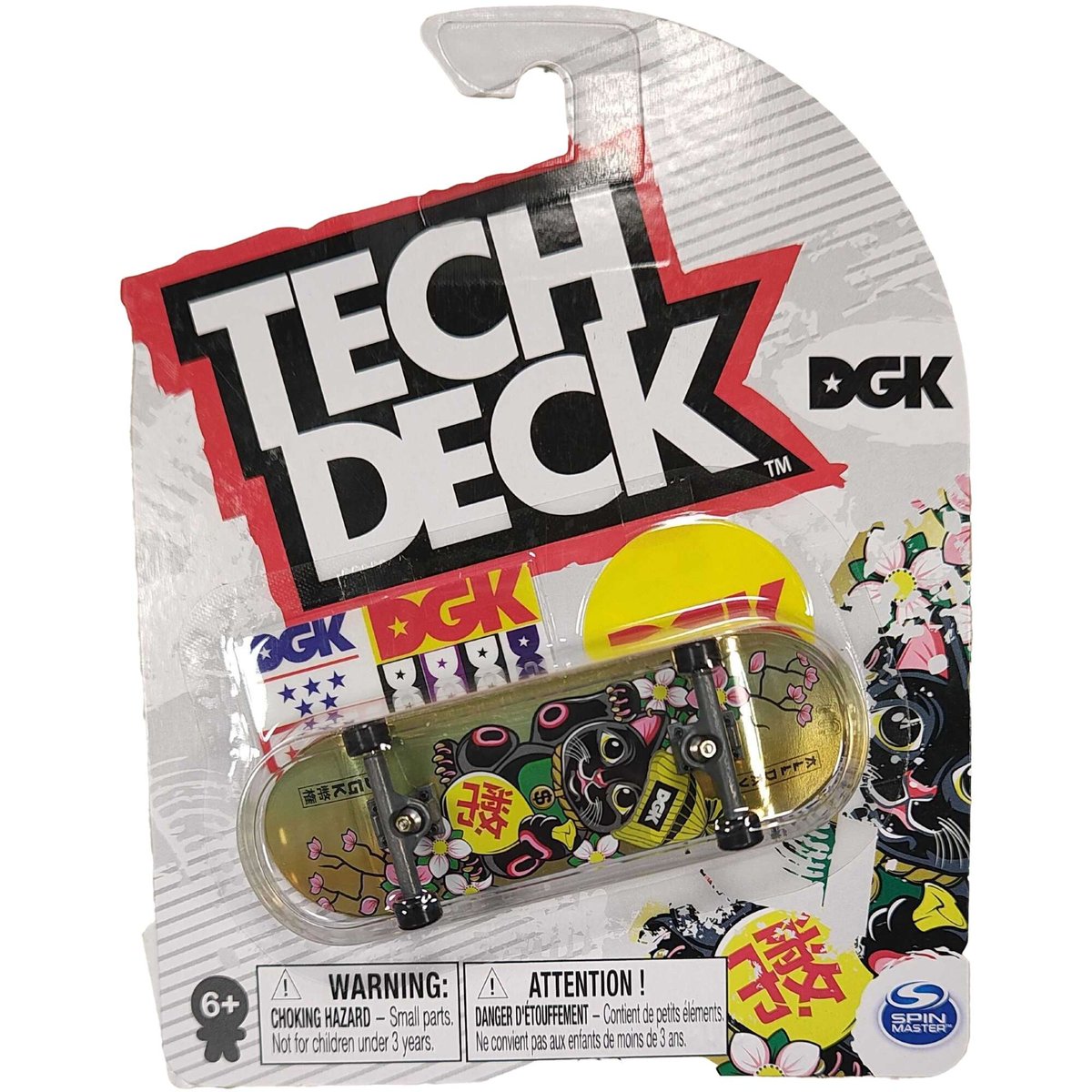 Tech Deck deskorolka fingerboard DGK Kot Szczęścia + naklejki