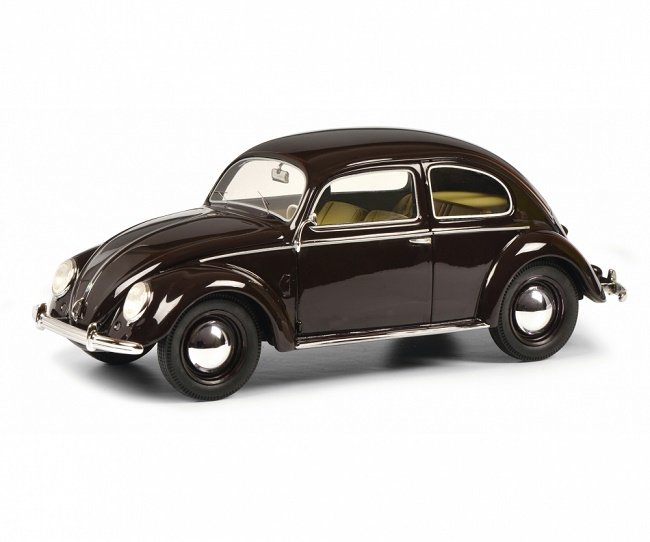 Schuco Vw Pretzel Beetle 1948 Dark Red 1:18 450026100