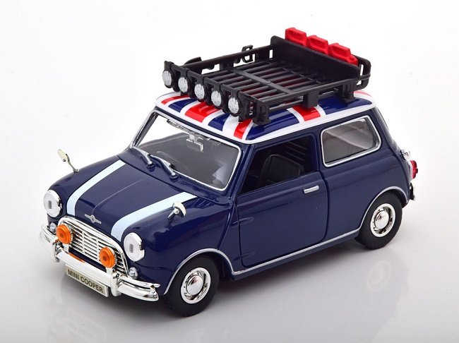 Mondo Motors Mini Morris Cooper Dark Blue Decorated  1:18 79741