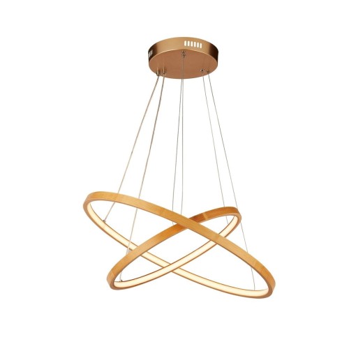 Eternity lampa wisząca 2xLED/13W złota/naturalny bambus 75032-2NA