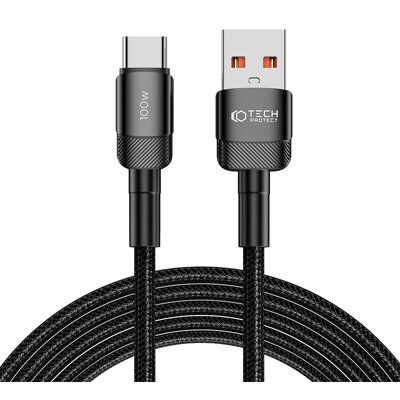 Kabel USB - USB Typ-C TECH-PROTECT UltraBoost EVO 100W-5A 3 m Czarny