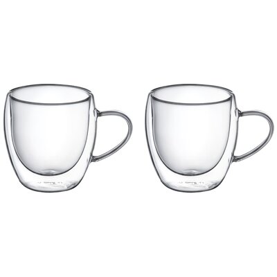Ambition DOBLE ECO KOMPLET 2 SZKLANEK TERMICZNYCH Z UCHEM 250 ML 96879