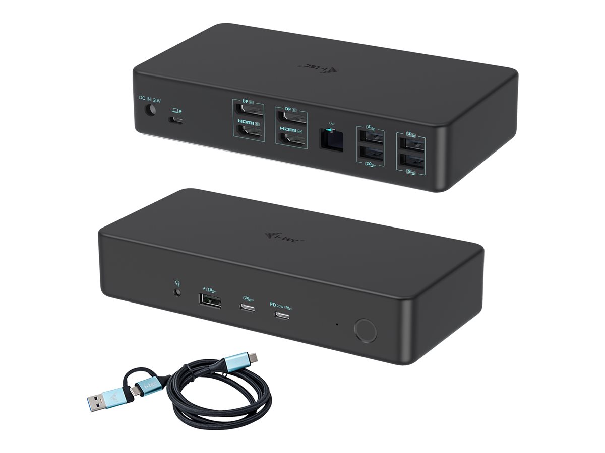 i-tec USB 3.0/USB-C/TB3 Professional Dual 4K Display Gen. 2 PD100W