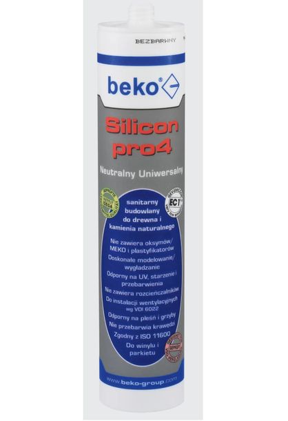 Silikon uniwersalny Beko silicon pro4 popielaty jasny 310ml