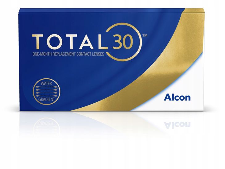 Alcon Total 30 3 szt. Soczewki miesięczne (-12.00 dpt & BC 8.4), z ochroną UV