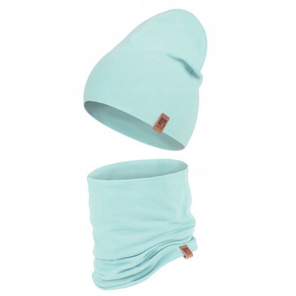 Czapka Dziecięca Wiosenna Jesienna Komin Komplet Bawełna Dla Dzieci 48-56