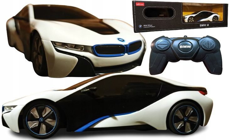 Autko Zdalnie Sterowane Rastar BMW i8 BIAŁE Samochód Auto Na Pilot 2,4GHz