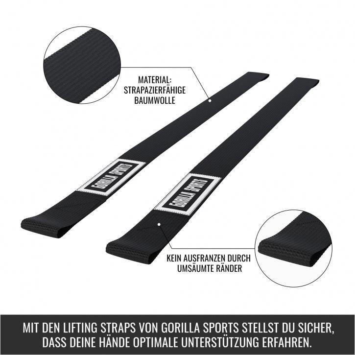Gorilla Sports Paski do podnoszenia ciężarów 2 sztuki 55cm (100777-00023-0001)