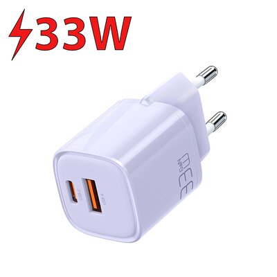 MCDODO, ŁADOWARKA USB/USB-C, SZYBKA, NANO, GAN 33W PD, FIOLETOWA