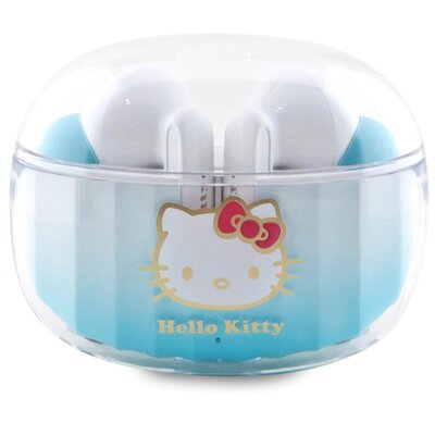 HELLO KITTY Kitty Head Logo niebieskie