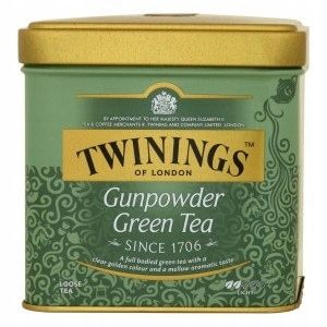 ﻿TWININGS GUNPOWDER GREEN TEA 100g Puszka Liściasta