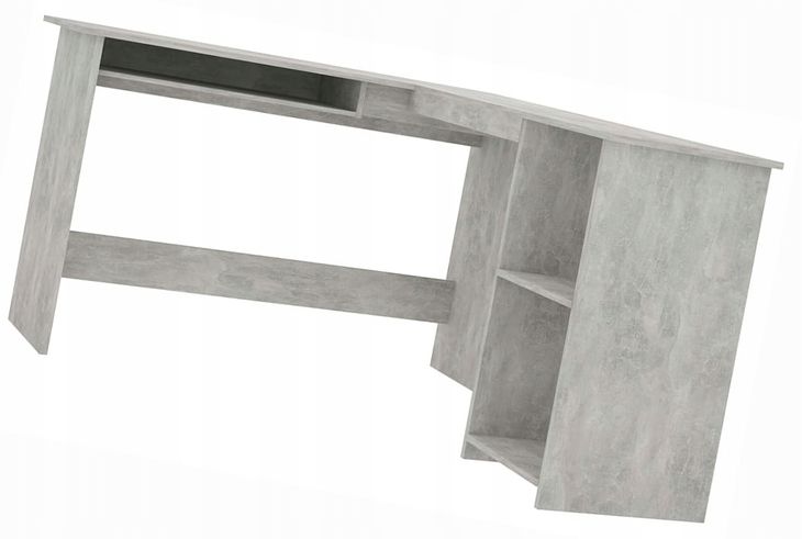 Szare biurko narożne do gabinetu M5-G48