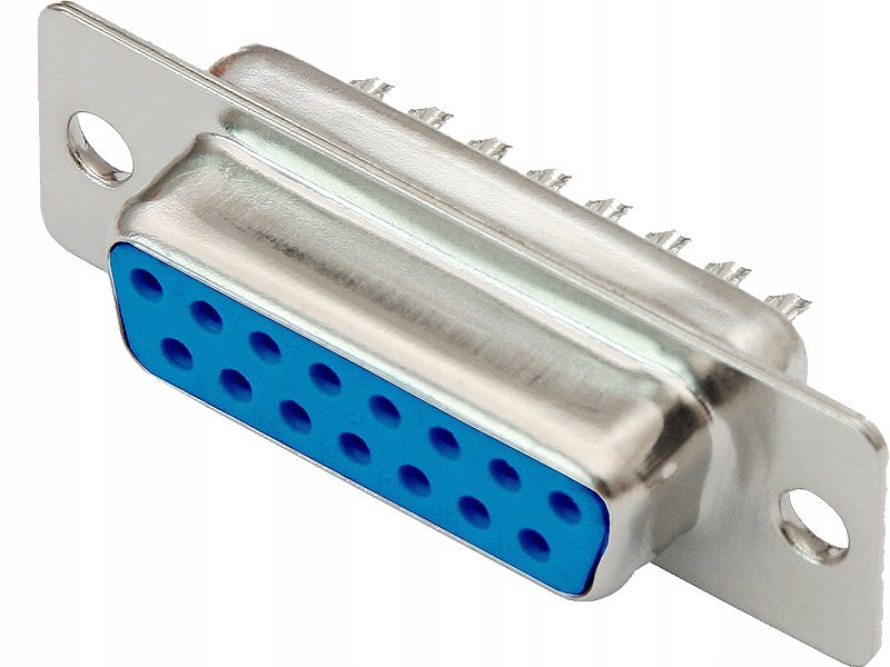 Gniazdo D-SUB DB15(F) lutowane na kabel