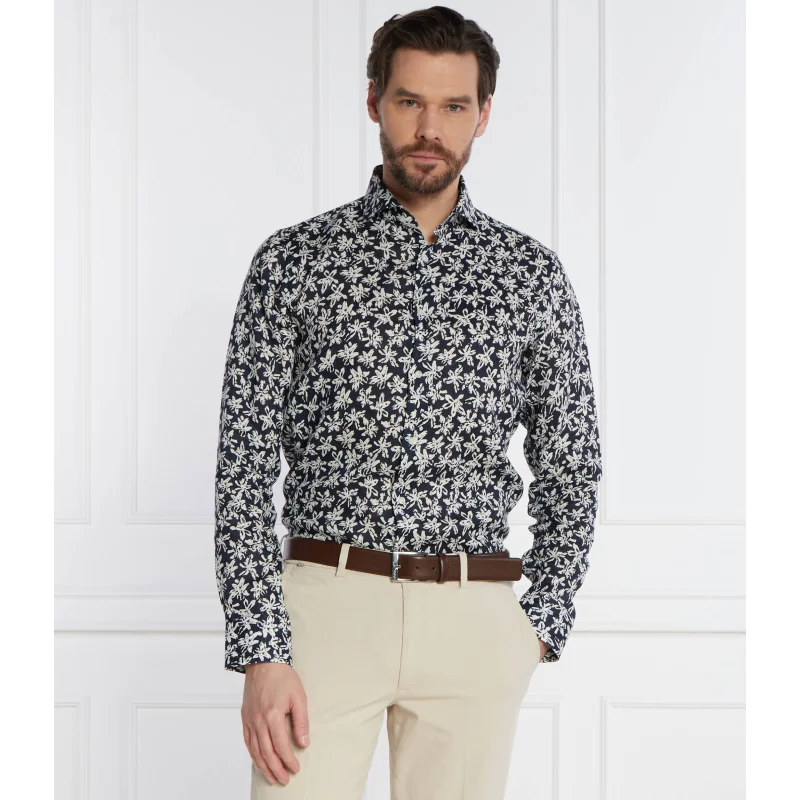 BOSS BLACK Lniana koszula H-JOE | Regular Fit