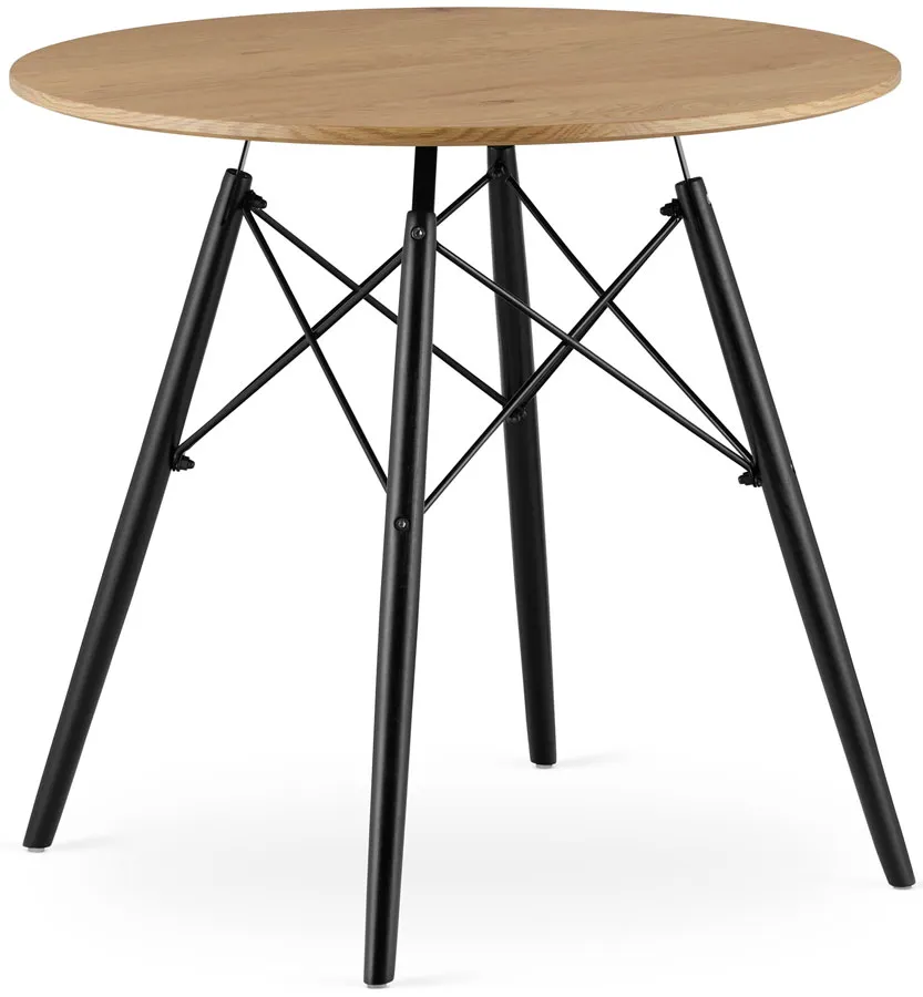 Skandynawski okrągły stół 80 cm dąb P7-P56