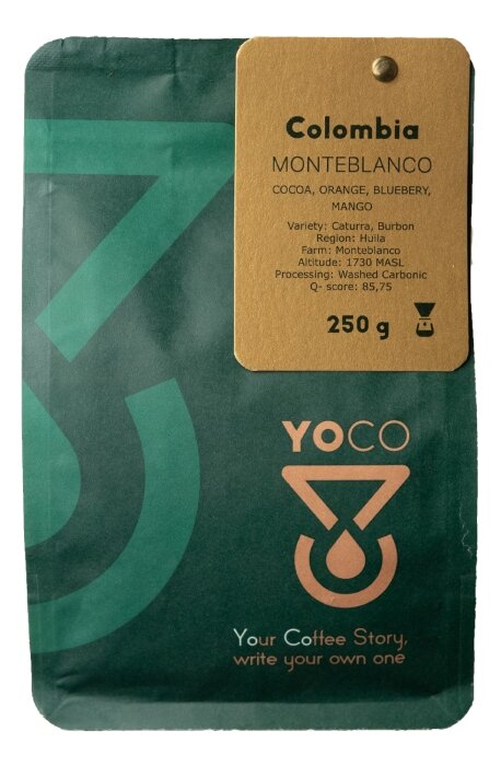 Kawa ziarnista YoCo Coffee Colombia Monteblanco Filtr 250g