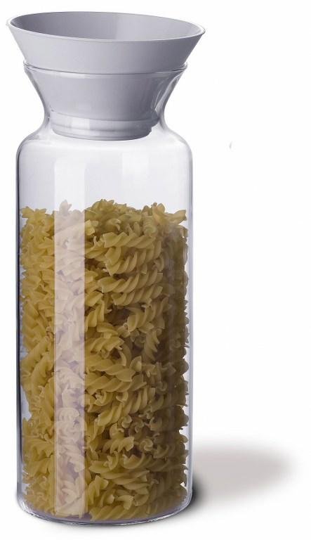 PO: P722. Pojemnik kuchenny - biały, szkło, abs, silikon, 1400 ml, 27 cm