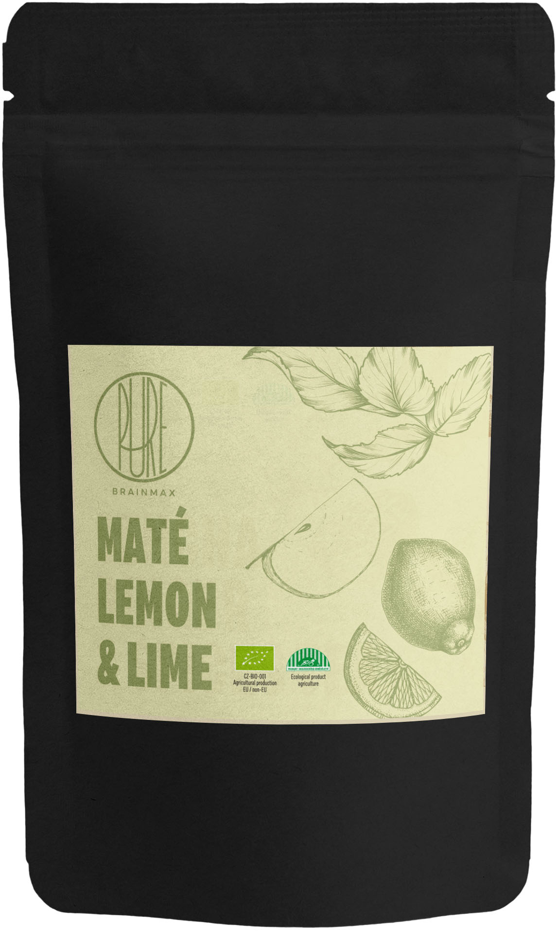 BrainMax Pure® Maté Lemon & Lime, cytryna i limonka, BIO, 50 g Objętość: 50 g