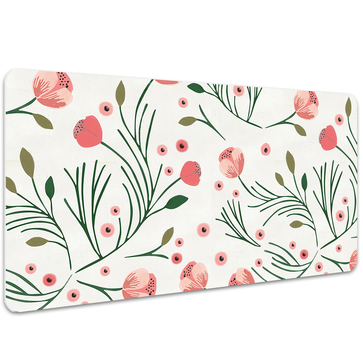 Podkładka na biurko z nadrukiem Maki w stylu vintage 100x50 cm
