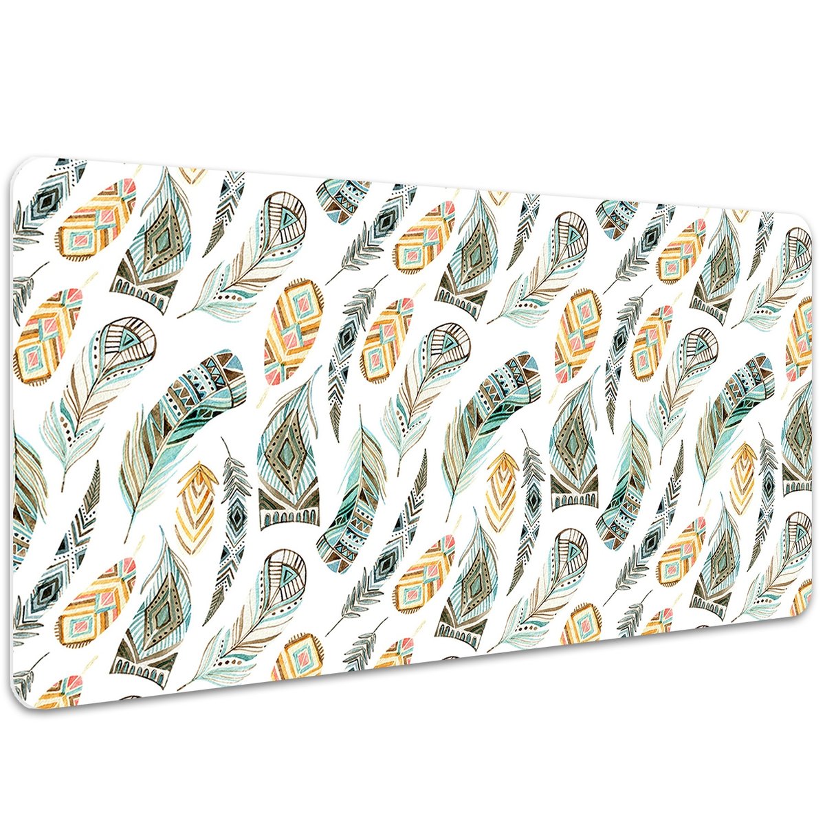 Mata ochronna na biurko Pióra w stylu Boho 100x50 cm