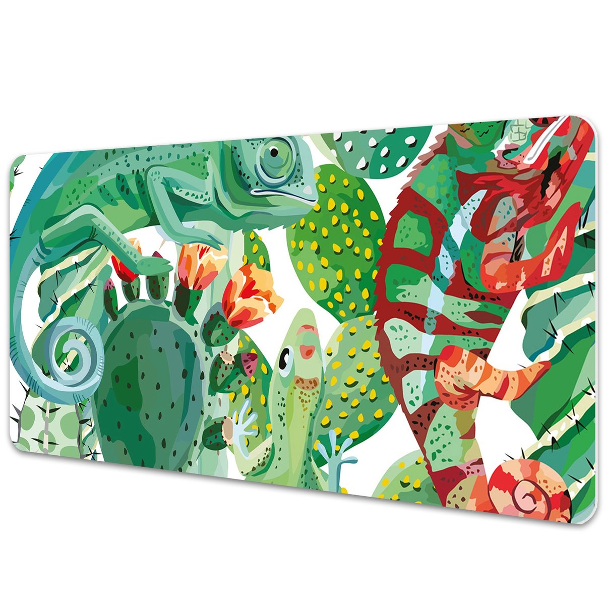 Mata na biurko dla dzieci Zielone kameleony 90x45 cm