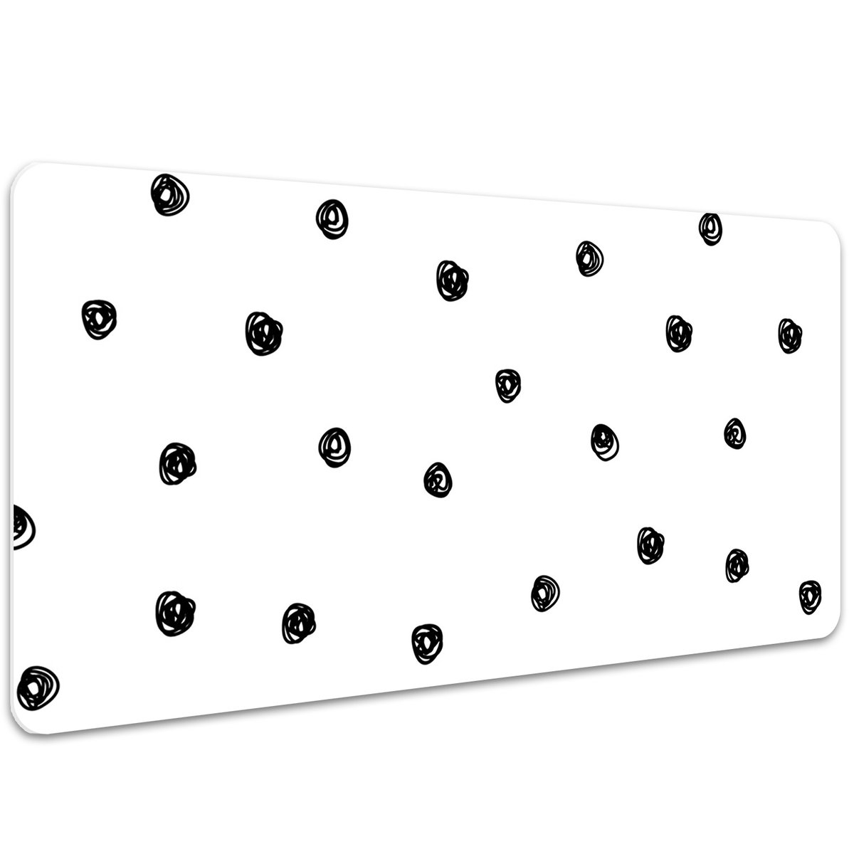 Podkładka na biurko Geometryczne czarne kropki 100x50 cm