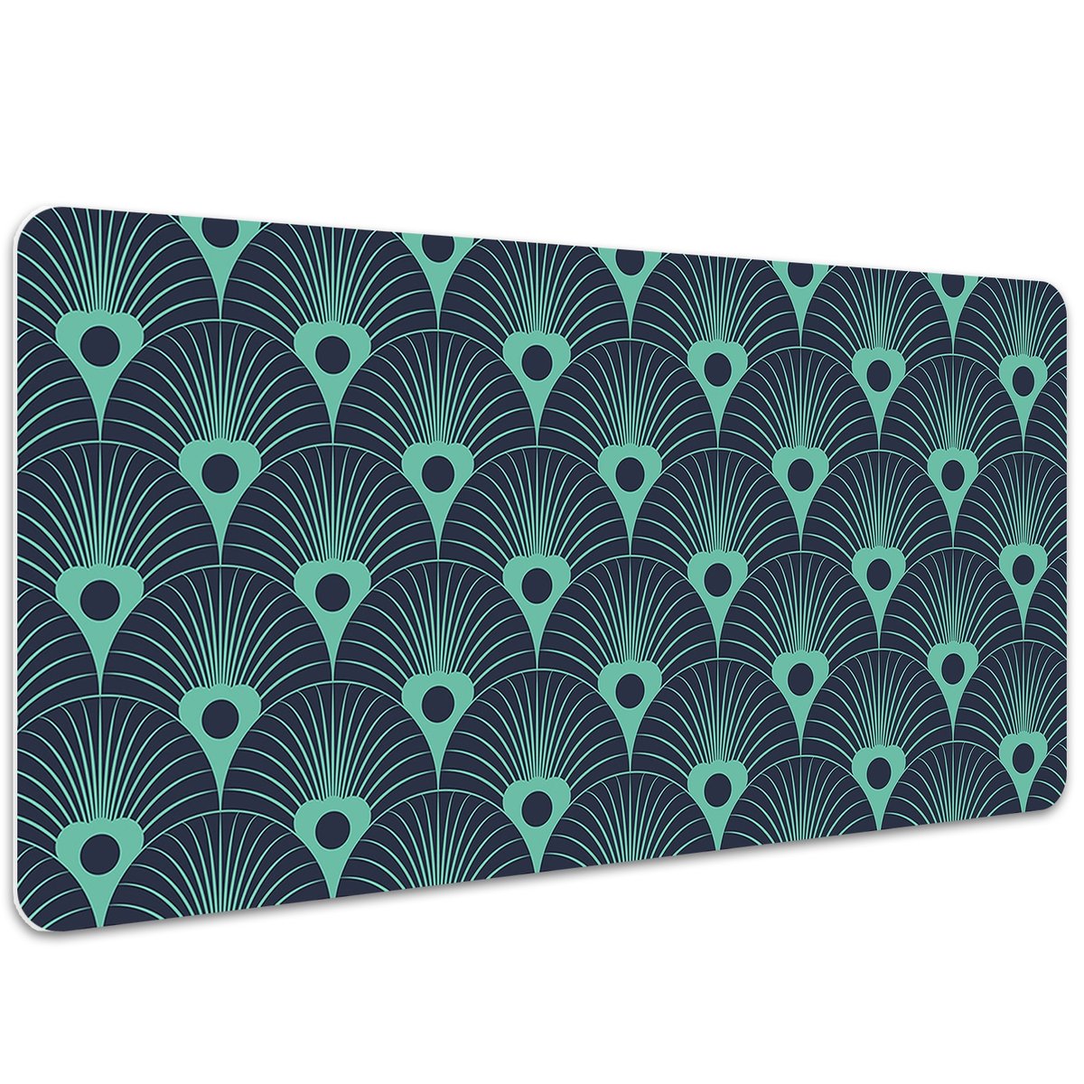Duża mata na biurko Neonowy styl retro 100x50 cm