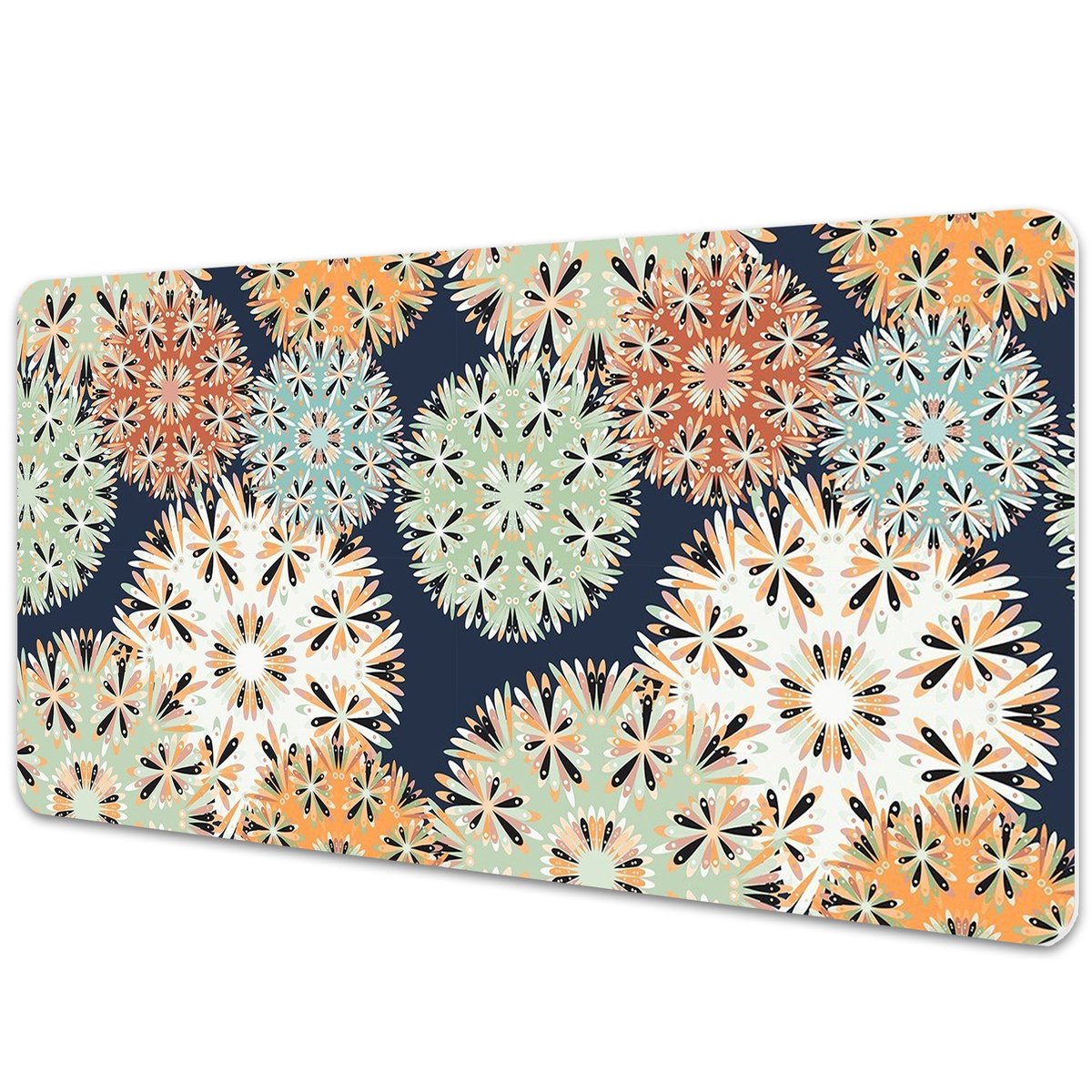 Duża mata na biurko Kolorowe mandale vintage 90x45 cm