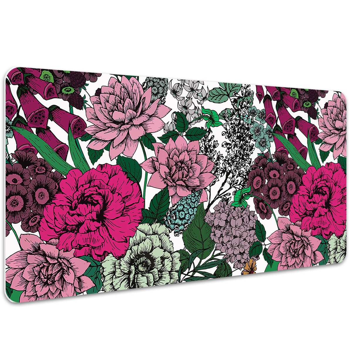 Podkładka na całe biurko Kwiaty w stylu retro 100x50 cm