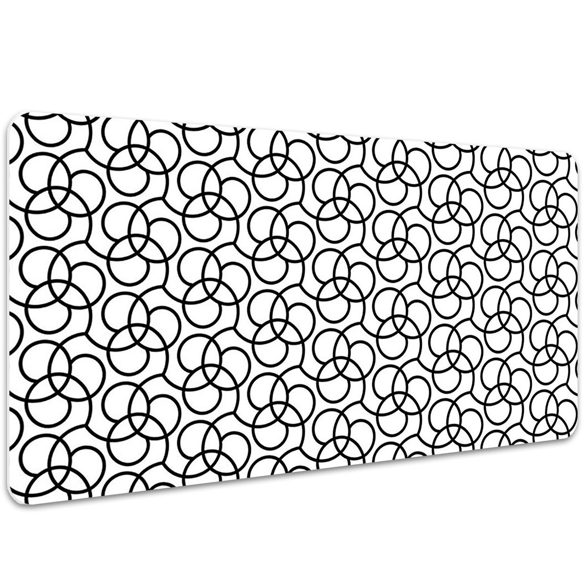 Mata na biurko Czarno-białe koła 100x50 cm