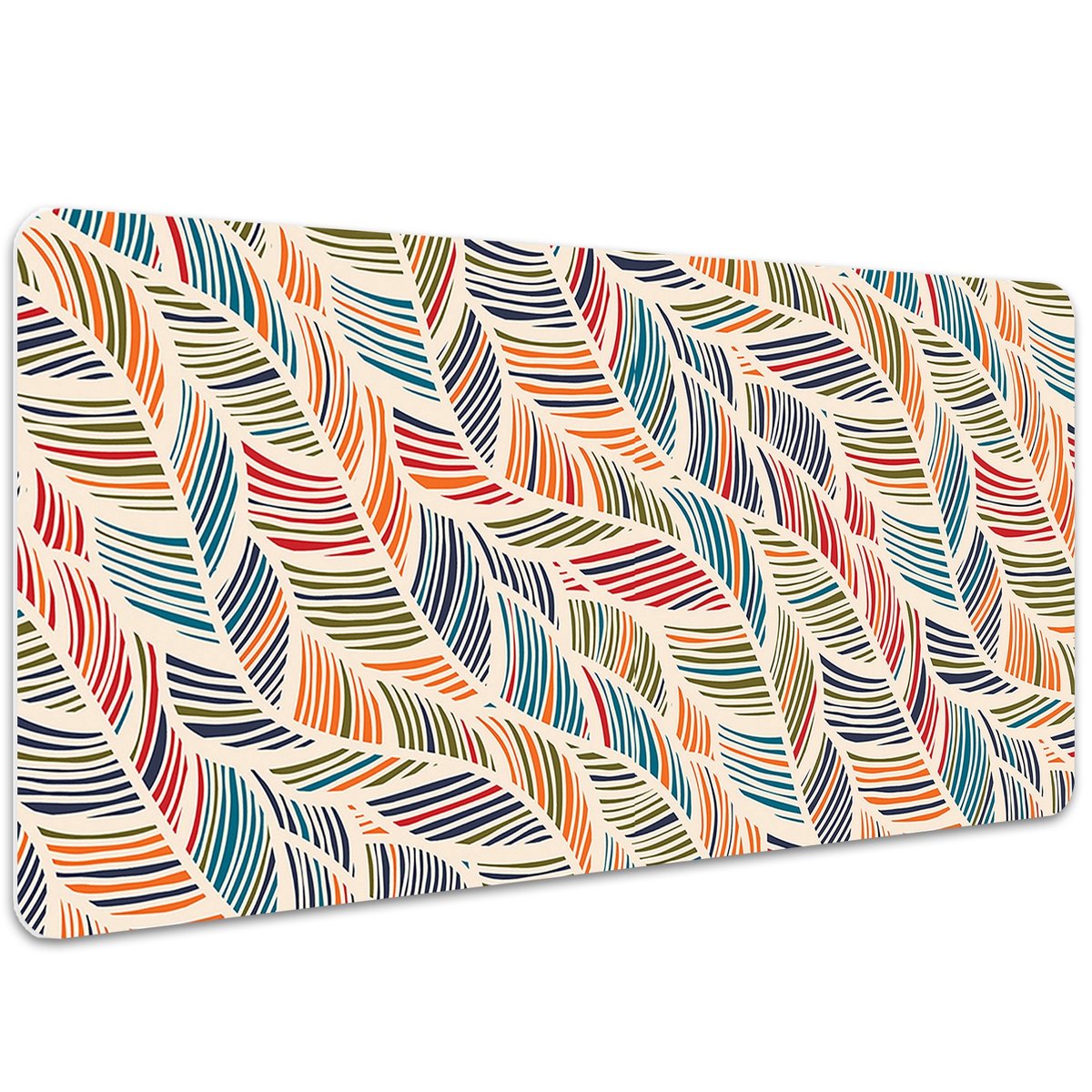 Mata na biurko Geometryczne kolorowe fale 100x50 cm