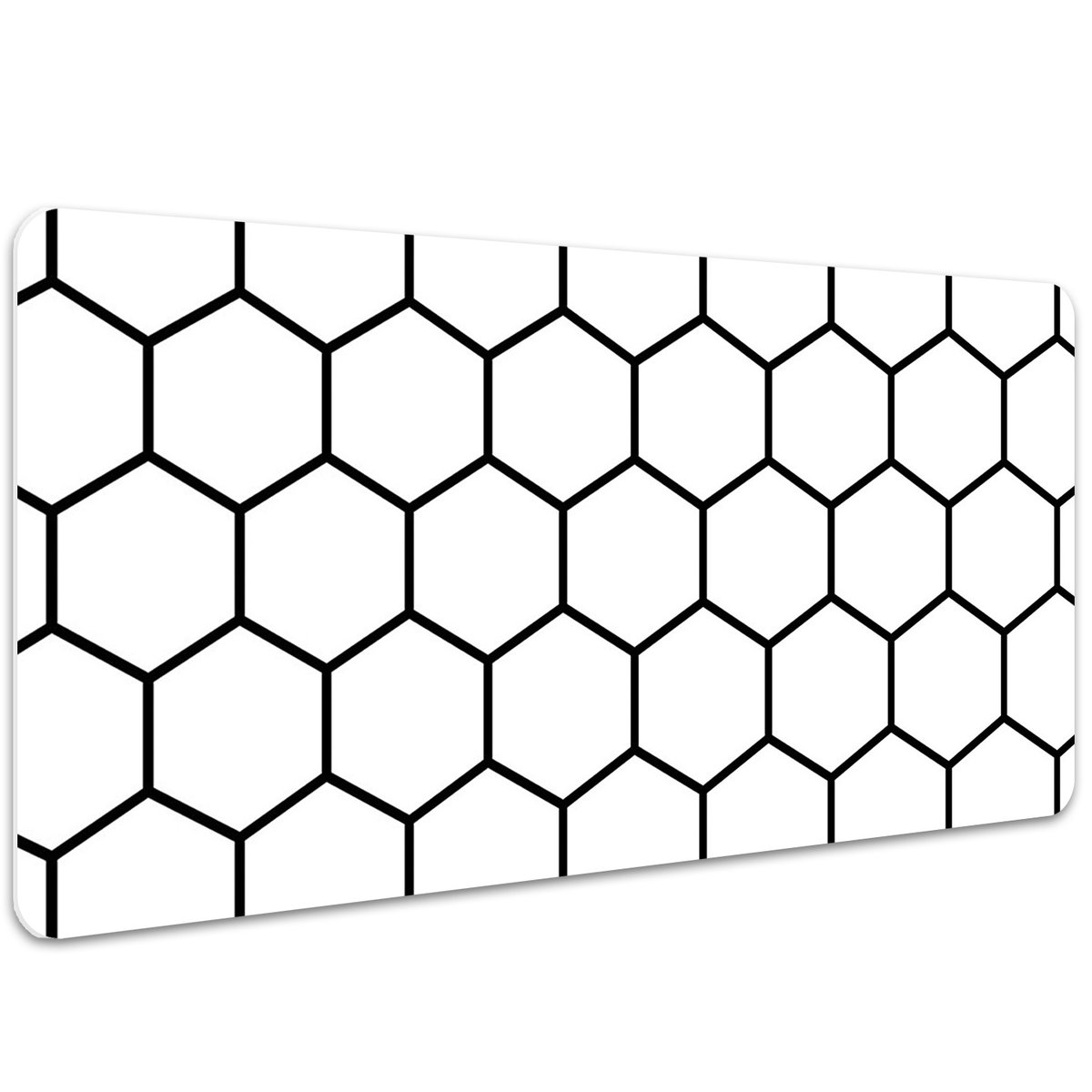 Podkładka na całe biurko Biało-czarne hexagony 100x50 cm