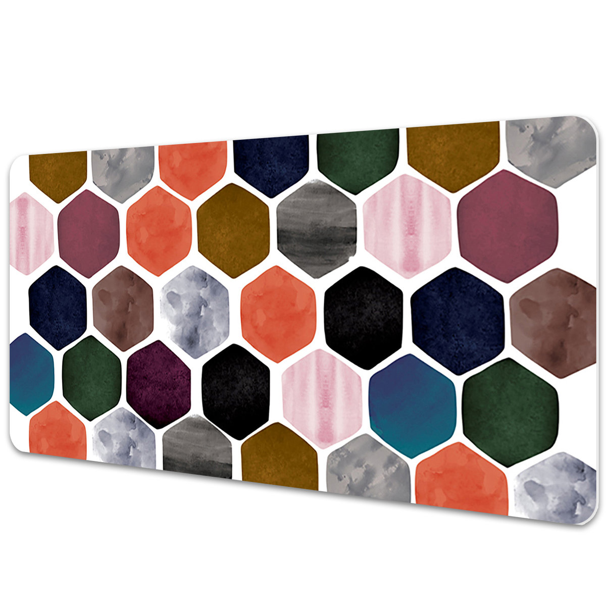 Mata ochronna na biurko Geometryczny plaster miodu 90x45 cm