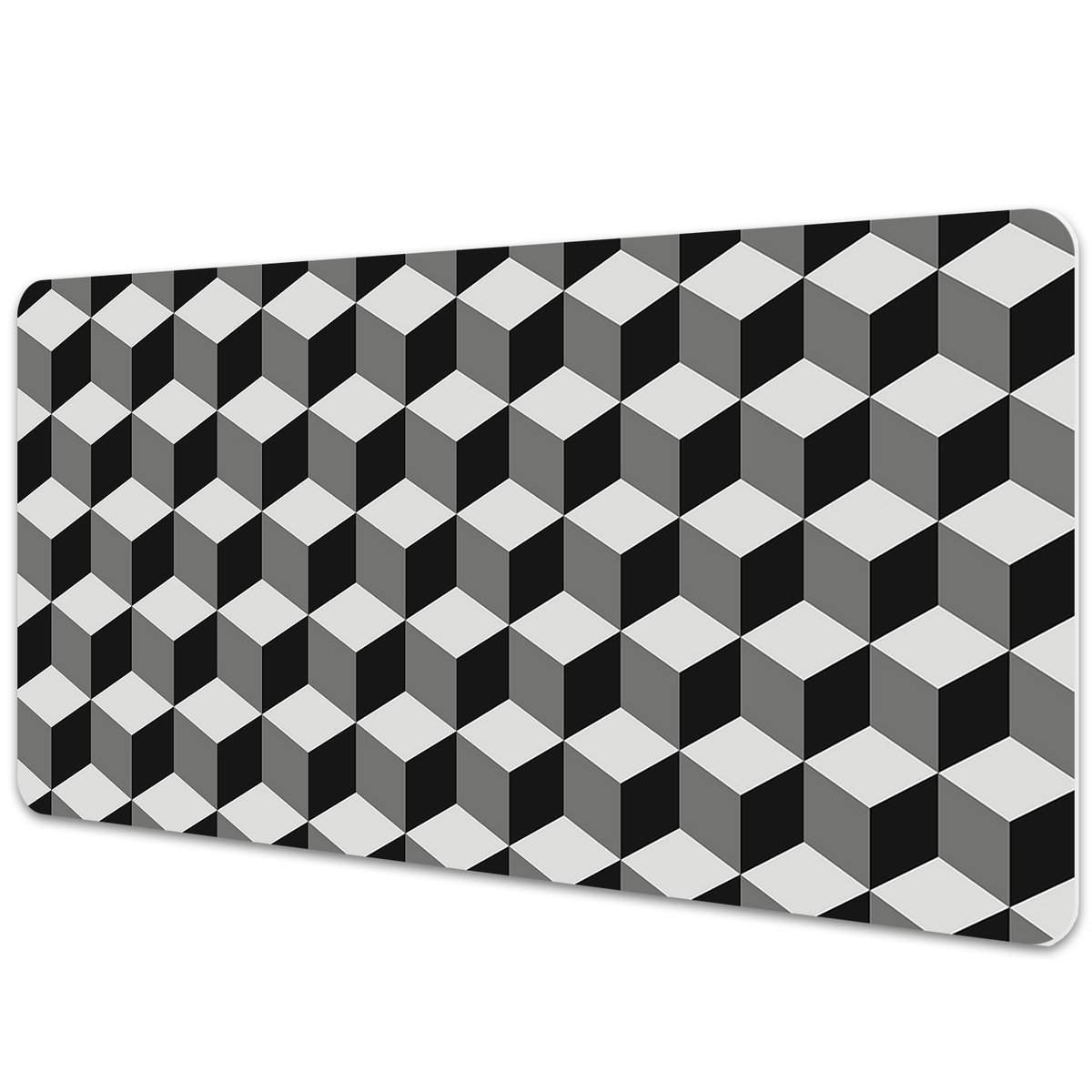 Podkładka na biurko z nadrukiem Sześciany geometryczny wzór 3D 90x45 cm