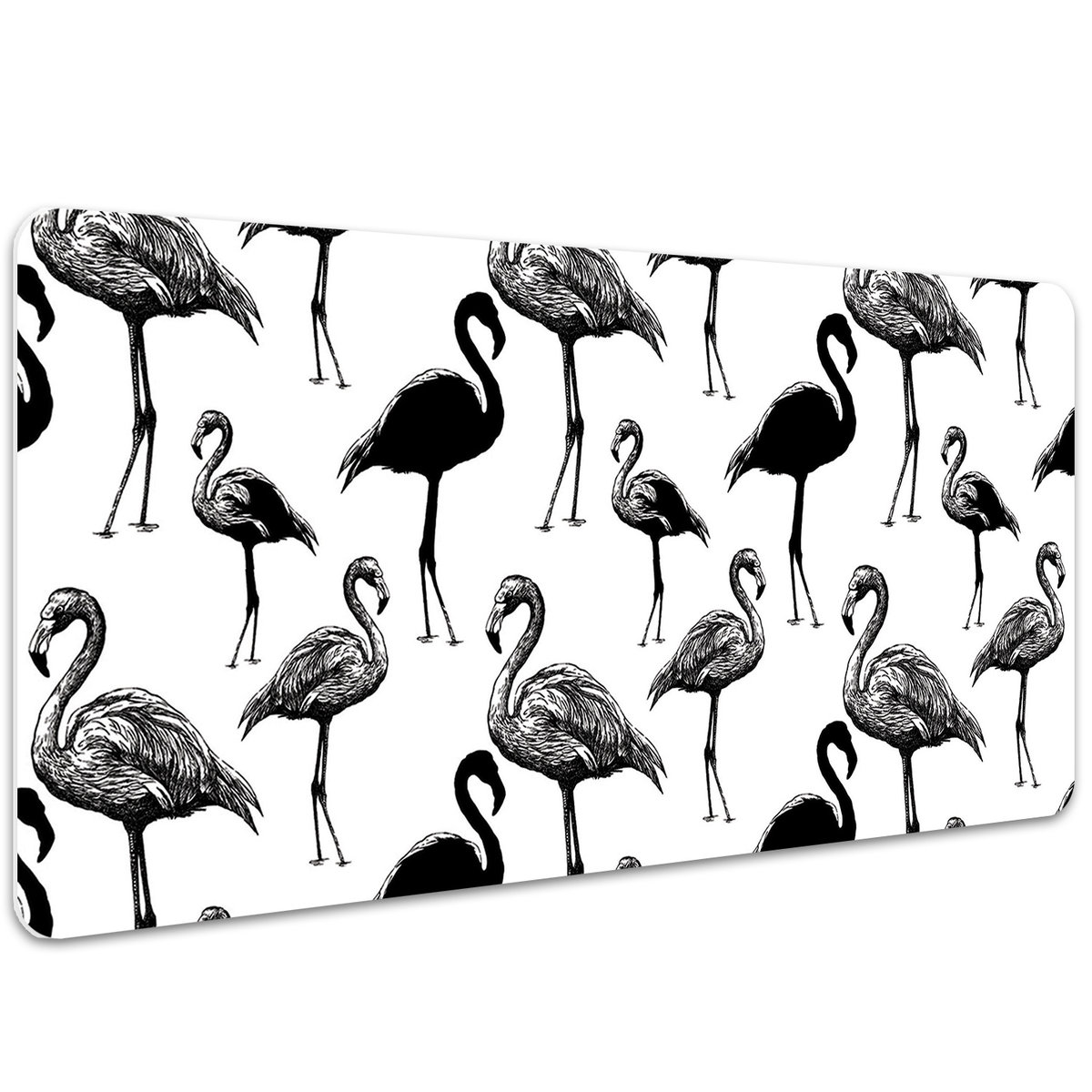 Podkładka na całe biurko Flamingi w stylu vintage 100x50 cm