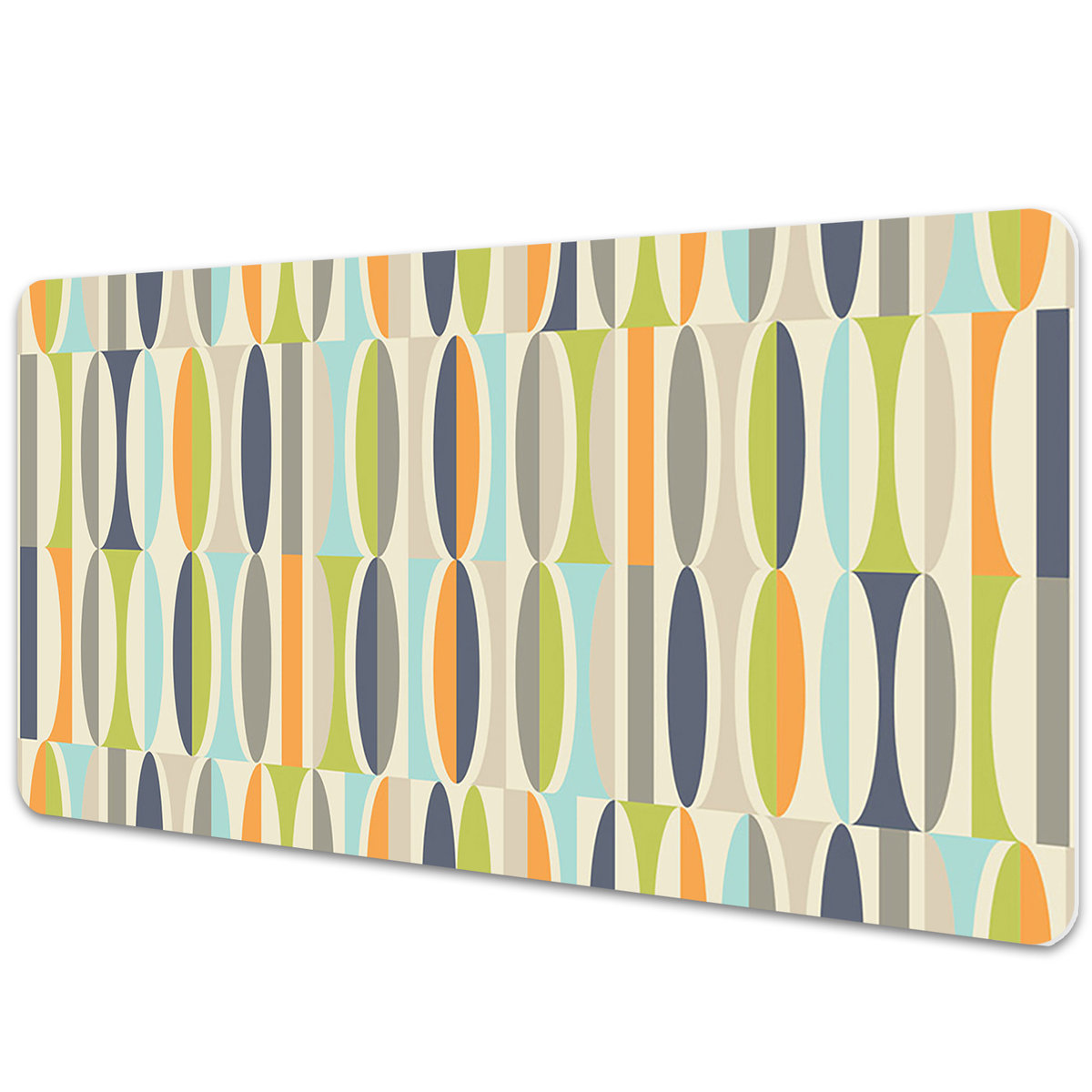Mata na biurko Vintage geometryczny motyw 90x45 cm