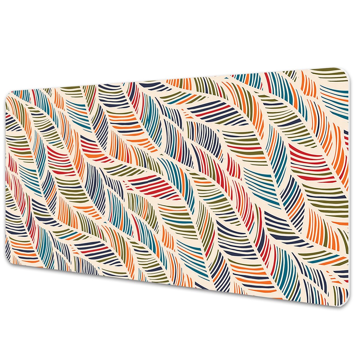 Mata na biurko Geometryczne kolorowe fale 90x45 cm