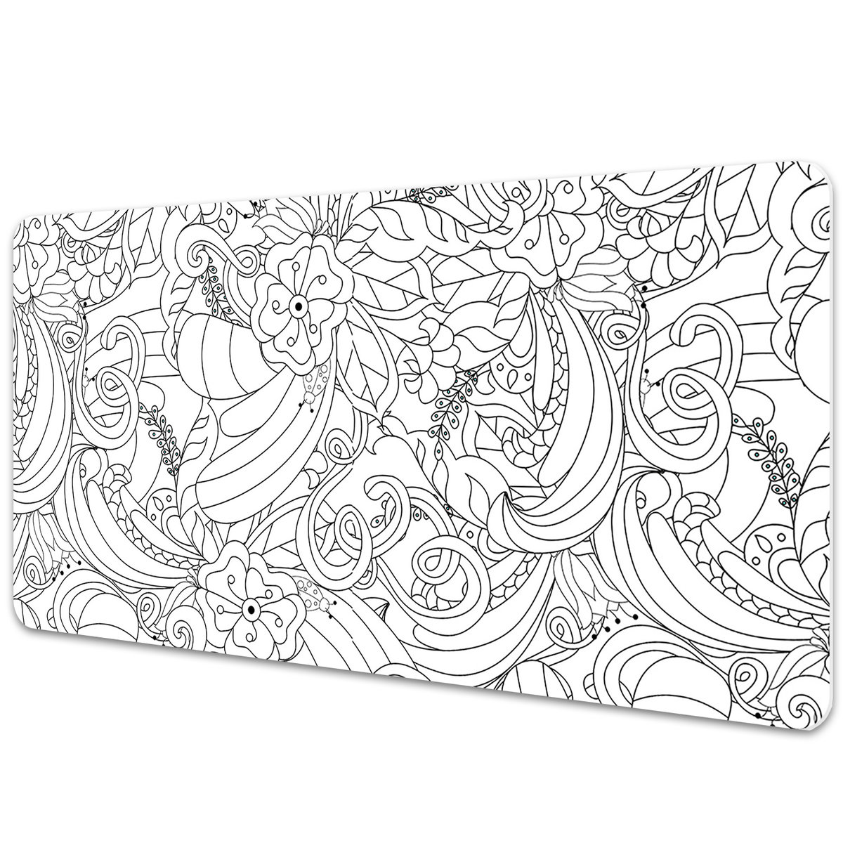 Mata na biurko Kwiaty Doodle 90x45 cm