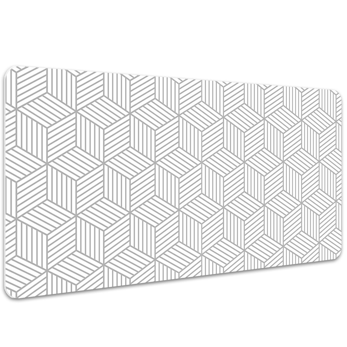 Podkładka na biurko z nadrukiem Sześciany wzór geometryczny 3D 100x50 cm