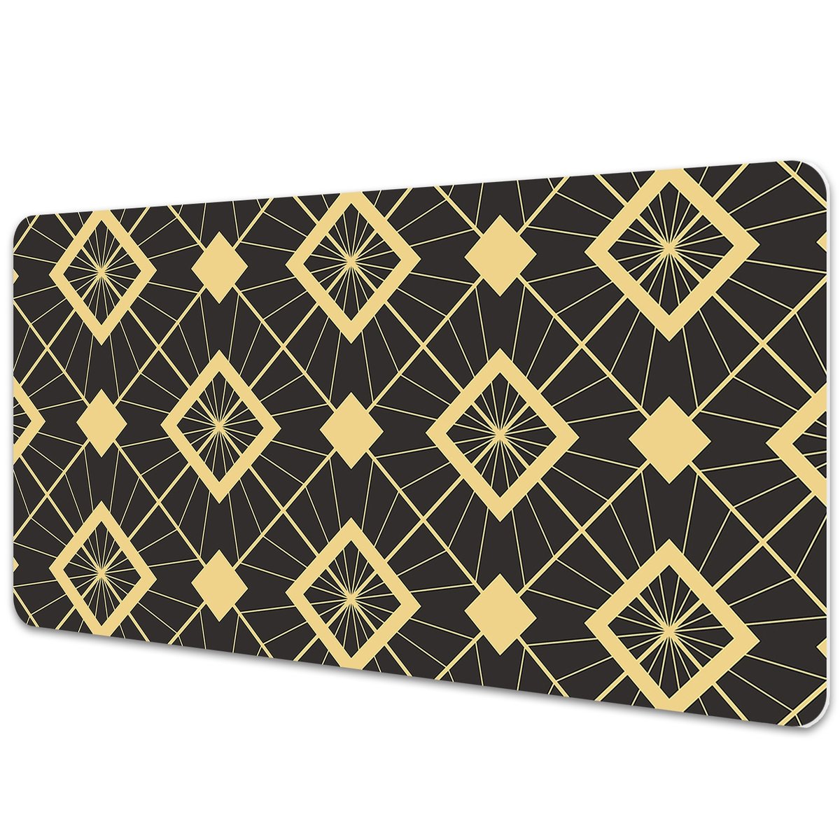 Duża mata na biurko Retro motyw geometryczny 90x45 cm
