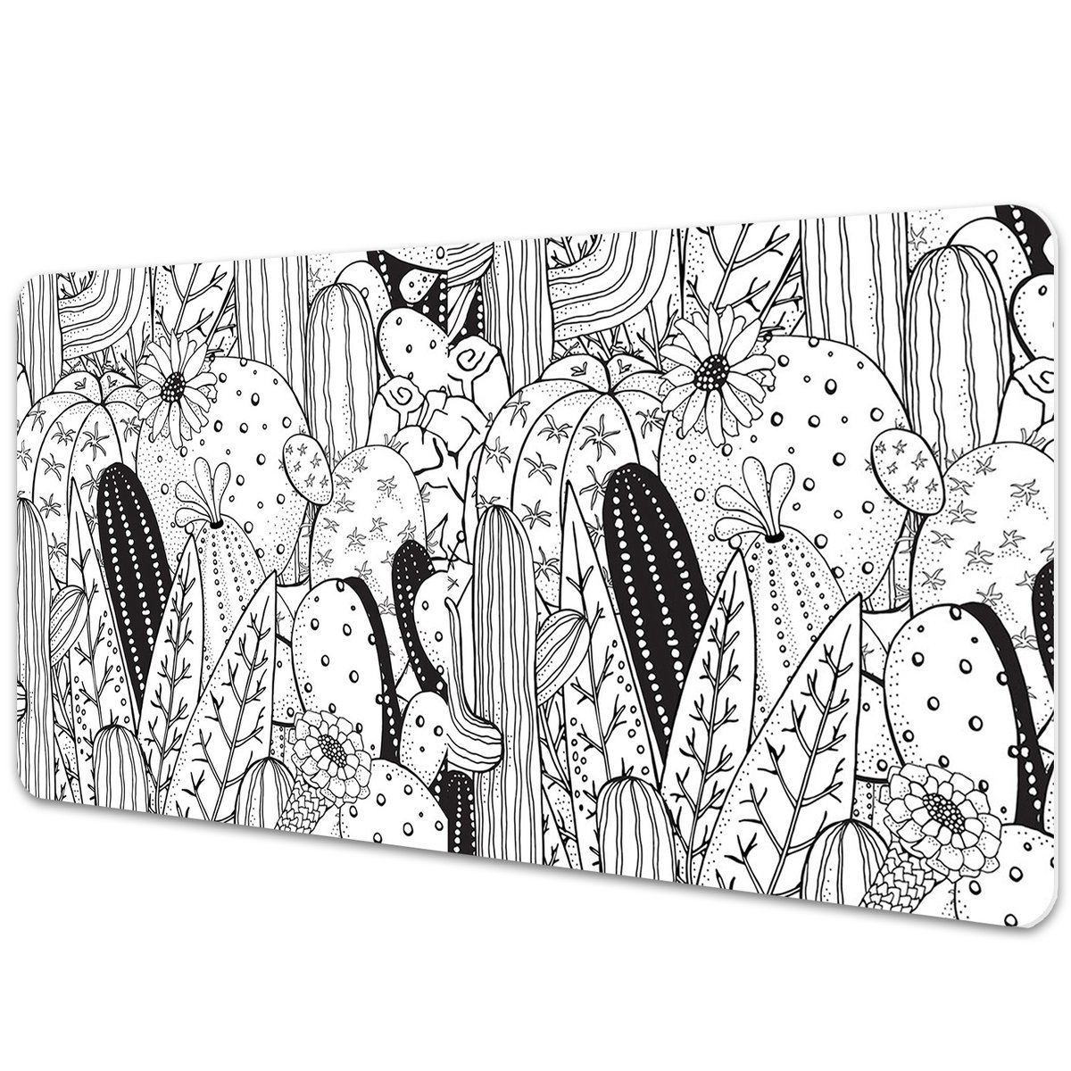 Mata ochronna na biurko Kaktusy w stylu komiksowym 90x45 cm