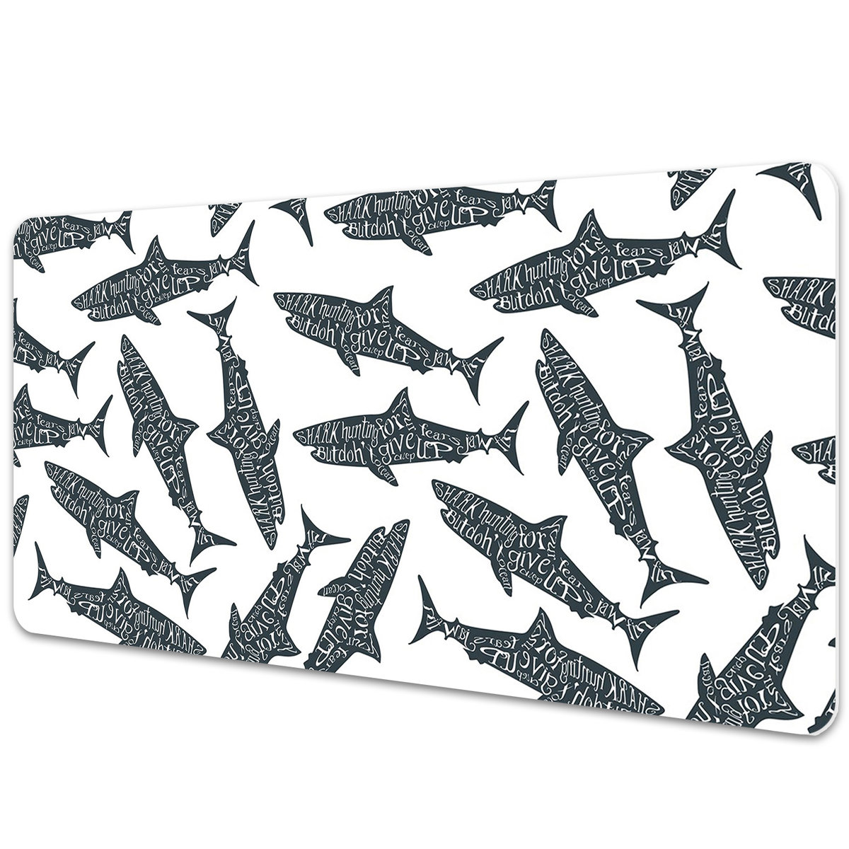 Podkładka na całe biurko Rekiny z napisami 90x45 cm