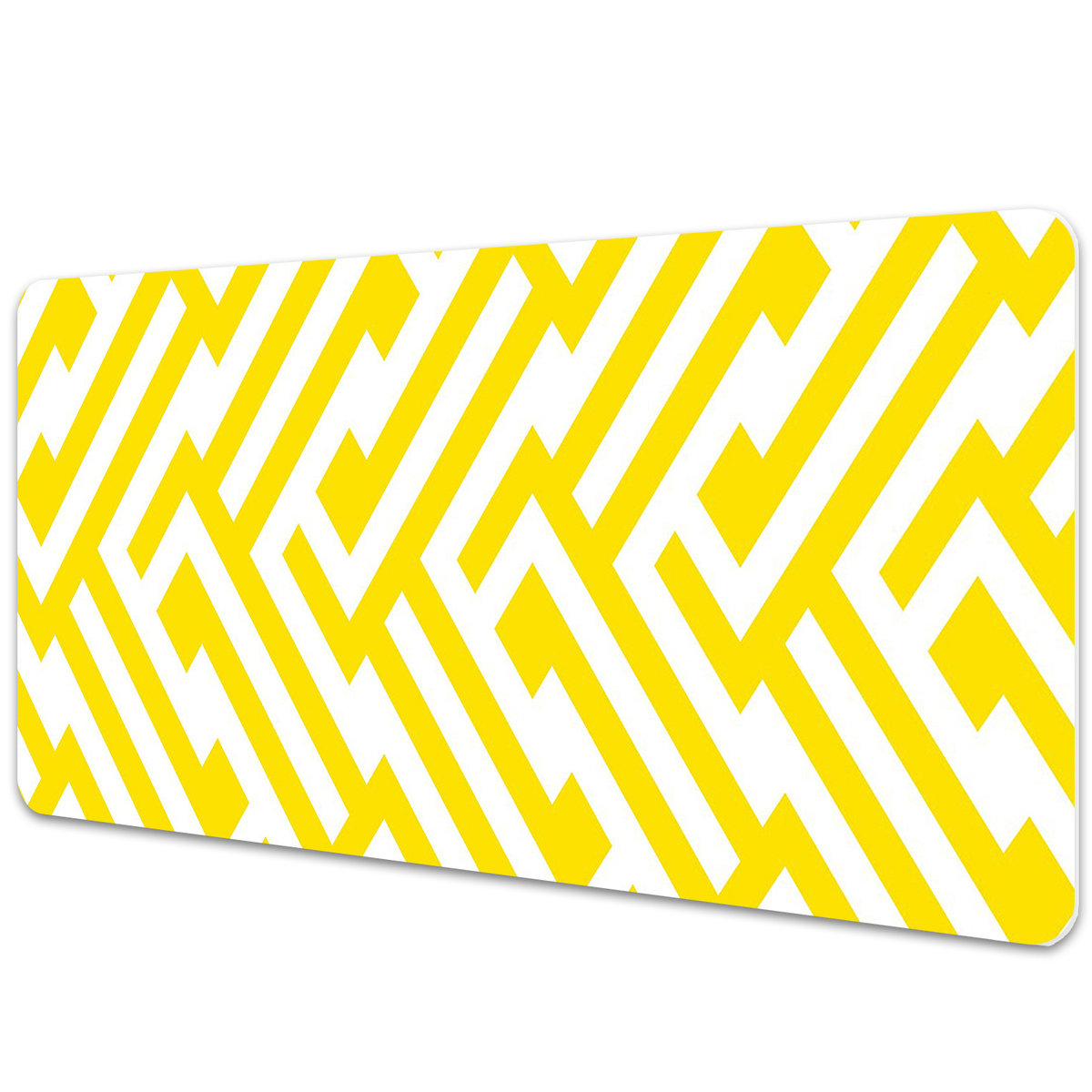 Podkładka na całe biurko Żółty geometryczny pasek 90x45 cm