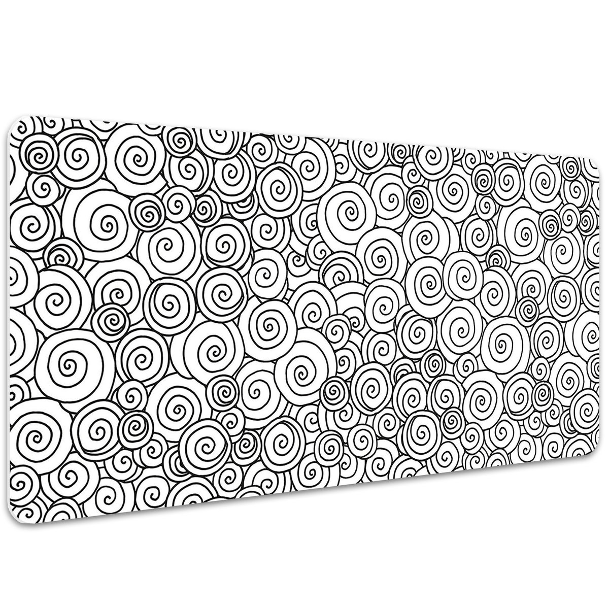 Podkładka na całe biurko Czarno-białe geometryczne wiry 100x50 cm